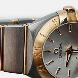 مملوكة مسبقًا Omega Constellation 123.20.24.60.02.002 Silver Dial 18K Yellow Gold Stainless Steel Women's Wristwatch 24 mm