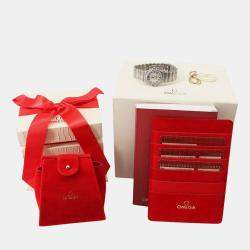 Pre Owned ساعة يد نسائية أوميغا كونستليشن 1476.61 ستانلس ستيل قشرة بيضاء 25.5 مم كوارتز