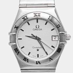 Pre Owned Omega Constellation 1512.30.00 Silver Dial Stainless Steel Women Wristwatch 33.50 mm