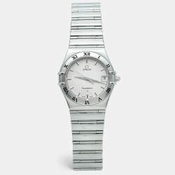 مملوكة مسبقًا Omega Constellation 396.1201 Silver Dial Stainless Steel Women's Wristwatch 33 mm
