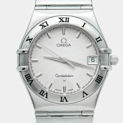 مملوكة مسبقًا Omega Constellation 396.1201 Silver Dial Stainless Steel Women's Wristwatch 33 mm