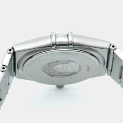 مملوكة مسبقًا Omega Constellation 396.1201 Silver Dial Stainless Steel Women's Wristwatch 33 mm