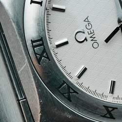 مملوكة مسبقًا Omega Constellation 396.1201 Silver Dial Stainless Steel Women's Wristwatch 33 mm