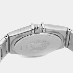 مملوكة مسبقًا ساعة يد نسائية أوميغا كونستليشن 396.1201 ستانلس ستيل فضية 33 مم