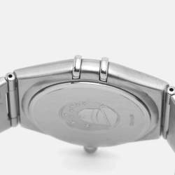 مملوكة مسبقًا ساعة يد نسائية أوميغا كونستليشن 396.1201 ستانلس ستيل فضية 33 مم