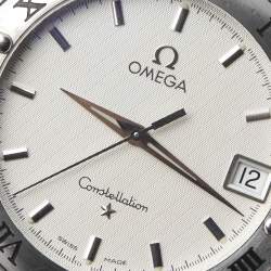 مملوكة مسبقًا ساعة يد نسائية أوميغا كونستليشن 396.1201 ستانلس ستيل فضية 33 مم