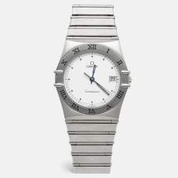 مملوكة مسبقًا Omega Constellation 396.1070.1/ 396.1080.1 Silver Dial Stainless Steel Women's Wristwatch 32.50 mm