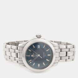 Pre Owned Omega Seamaster 2511.81 Blue Stainless Steel Quartz Women's Wristwatch 36.5mm