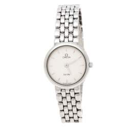 Pre Owned Omega Silver White Stainless Steel De Ville 795.1111 Women's Wristwatch 23 mm