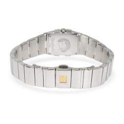 Pre Owned Omega White Stainless Steel Sapphire Quadrella 1584.79.00 Women's Wristwatch 19MM