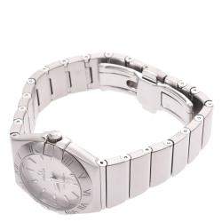 Omega Silver Stainless Steel Constellation 123.10 Women's Wristwatch 26 MM