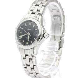 Pre Owned Omega Black Stainless Steel Seamaster 120M 2581.53 Women's Wristwatch 26MM