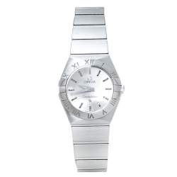Omega Silver Stainless Steel Constellation 123.10.24.60.02.001 Women's Wristwatch 24 mm
