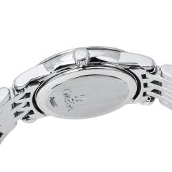 Pre Owned Omega Silver Stainless Steel De Ville 595.1055 Women's Wristwatch 22 mm