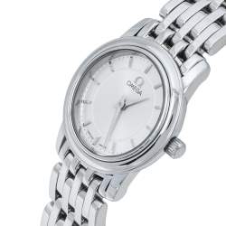 Pre Owned Omega Silver Stainless Steel De Ville 595.1055 Women's Wristwatch 22 mm