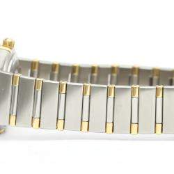 Omega Champagne Diamonds 18K Yellow Gold And Stainless Steel Constellation 1367.10 Women's Wristwatch 22 MM