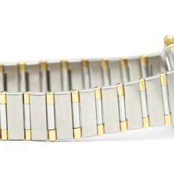 Omega Champagne Diamonds 18K Yellow Gold And Stainless Steel Constellation 1367.10 Women's Wristwatch 22 MM