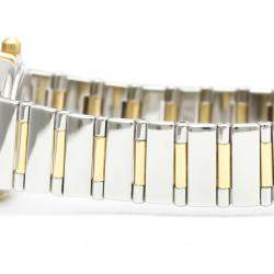 Pre Owned Omega MOP Diamonds 18K Yellow Gold And Stainless Steel Constellation My Choice 1365.71 Women's Wristwatch 22 MM