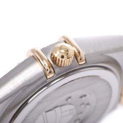 Pre Owned Omega MOP Diamond 18K Yellow Gold And Stainless Steel Constellation 1267.75 Quartz Women's Wristwatch 22 MM