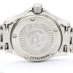 Pre Owned Omega Green Stainless Steel Seamaster 120M Jacques Mayol 2586.70 Women's Wristwatch 26 MM