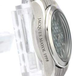 Pre Owned Omega Green Stainless Steel Seamaster 120M Jacques Mayol 2586.70 Women's Wristwatch 26 MM
