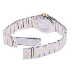 Pre Owned Omega MOP 18K Yellow Gold And Stainless Steel Constellation Quartz Women's Wristwatch 22 MM