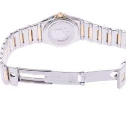 Pre Owned Omega MOP 18K Yellow Gold And Stainless Steel Constellation Quartz Women's Wristwatch 22 MM
