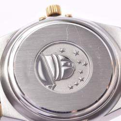 Pre Owned Omega White Yellow Gold And Stainless Steel Constellation 1262.30 Women's Wristwatch 23 MM