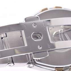 Omega MOP Diamonds 18k Yellow Gold And Stainless Steel Constellation 123.20.24.60.55.006 Women's Wristwatch 24 MM