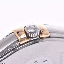 Omega MOP Diamonds 18k Yellow Gold And Stainless Steel Constellation 123.20.24.60.55.006 Women's Wristwatch 24 MM