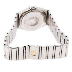 Pre Owned Omega Silver Stainless Steel Constellation 1582.30 Women's Wristwatch 27 MM