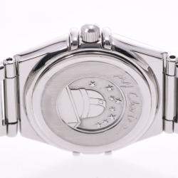 Pre Owned Omega Black Diamonds Stainless Steel Constellation Mini 1566.56 Women's Wristwatch 22.5 MM