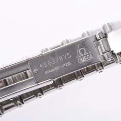 Pre Owned Omega Black Diamonds Stainless Steel Constellation Mini 1566.56 Women's Wristwatch 22.5 MM