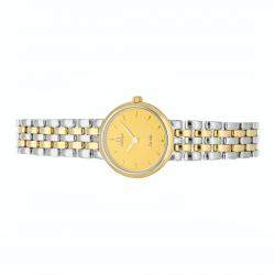 Pre Owned Omega Champagne Gold Tone Stainless Steel De Ville Classic 7260.11.00 Women's Wristwatch 23.5 MM
