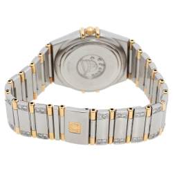 Omega  Silver White 18K Yellow Gold Stainless Steel Diamond Constellation 796.1201 Women's Wristwatch 27.50 mm