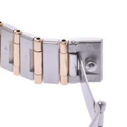 Omega Champagne 18K Yellow Gold And Stainless Steel Constellation 1262.10 Quartz Women's Wristwatch 22 MM