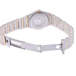 Omega Champagne 18K Yellow Gold And Stainless Steel Constellation 1262.10 Quartz Women's Wristwatch 22 MM