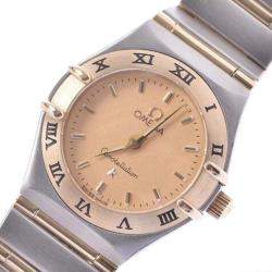 Omega Champagne 18K Yellow Gold And Stainless Steel Constellation 1262.10 Quartz Women's Wristwatch 22 MM
