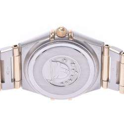 Omega Champagne 18K Yellow Gold And Stainless Steel Constellation 1262.10 Quartz Women's Wristwatch 22 MM