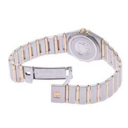 Omega Champagne 18K Yellow Gold And Stainless Steel Constellation 1262.10 Quartz Women's Wristwatch 22 MM