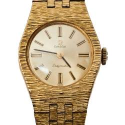 Pre Owned Omega Gold 18K Yellow Gold Ladymatic Vintage Women's Wristwatch 22MM