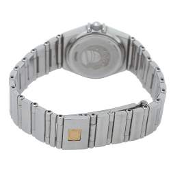 Pre Owned Omega Gray Stainless Steel Constellation My Choice Mini Women's Wristwatch 22.5MM