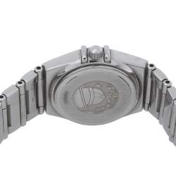 Pre Owned Omega Gray Stainless Steel Constellation My Choice Mini Women's Wristwatch 22.5MM