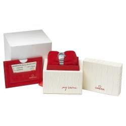 Pre Owned Omega Gray Stainless Steel Constellation My Choice Mini Women's Wristwatch 22.5MM