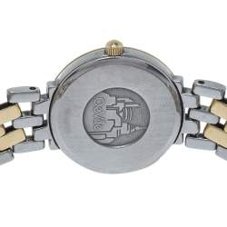Pre Owned Omega White Two Tone Stainless Steel De Ville Prestige Women's Wristwatch 23MM