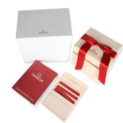 Pre Owned Omega Brown Diamonds 18K Rose Gold And Stainless Steel Constellation 123.25.27.60.63.001 Women's Wristwatch 27 MM