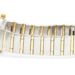 Omega Silver 18k Yellow Gold And Stainless Steel Quartz Constellation 1262.70 Women's Wristwatch 22 MM