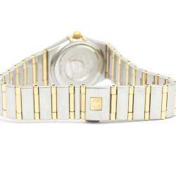 Omega Silver 18k Yellow Gold And Stainless Steel Quartz Constellation 1262.70 Women's Wristwatch 22 MM