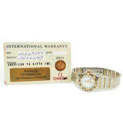 Omega Silver 18k Yellow Gold And Stainless Steel Quartz Constellation 1262.70 Women's Wristwatch 22 MM