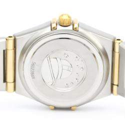 Omega Silver 18k Yellow Gold And Stainless Steel Quartz Constellation 1262.70 Women's Wristwatch 22 MM